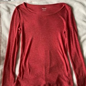 Red long sleeve shirt